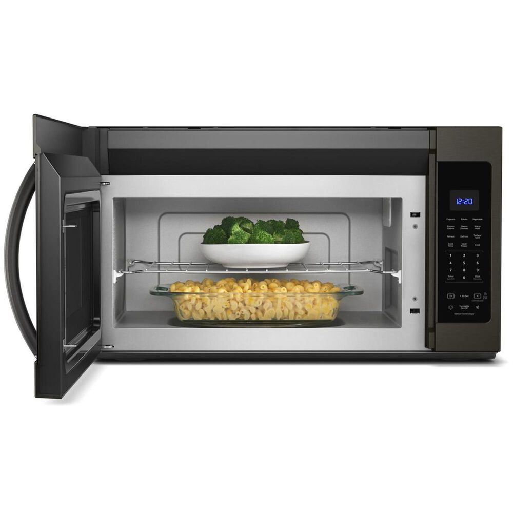 Whirlpool 1.9 Cu. Ft. Capacity Steam Microwave in Fingerprint Resistant Black Stainless Steel, , large