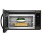 Whirlpool 1.9 Cu. Ft. Capacity Steam Microwave in Fingerprint Resistant Black Stainless Steel, , large
