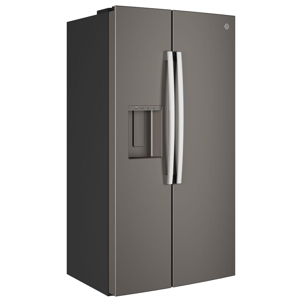 GE Appliances 24 Cu. Ft. Counter-Depth Side-By-Side Refrigerator in Fingerprint Resistant Slate, , large