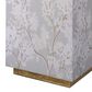 Splendor Living Quincy Floral Accent Side Table in Grey and Gold, , large