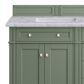 James Martin Vanities Brittany 72" Double Bathroom Vanity in Smokey Celadon with 3 cm Carrara White Marble Top and Rectangular Sinks, , large