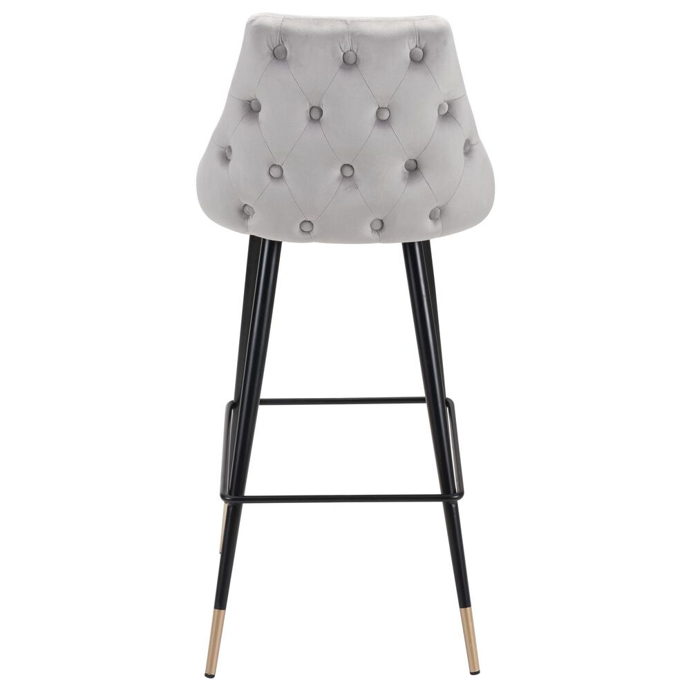 Zuo Modern Piccolo Barstool in Gray, , large