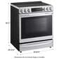 LG 6.3 Cu. Ft. Smart Wi-Fi Enabled ProBake Convection InstaView Slide-In Electric Range with Air Fry and Glass Cooktop in Stainless Steel, , large