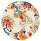 Safavieh Cabana CBN305A 6"7" Round Ivory and Blue Indoor/Outdoor Area Performance Rug, , large