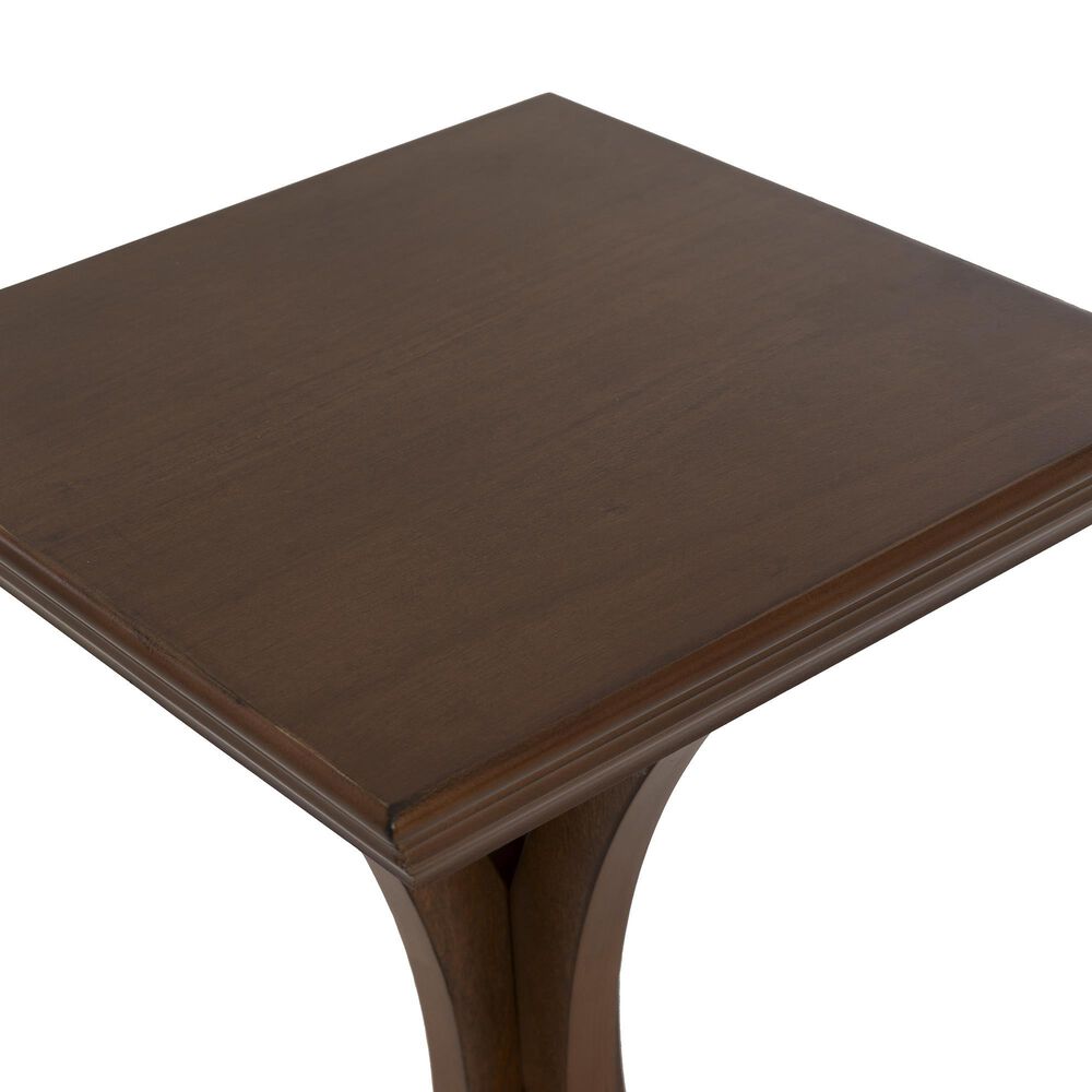 Linden Boulevard Dylan Sculptural Pedestal End Table in Hazelnut, , large