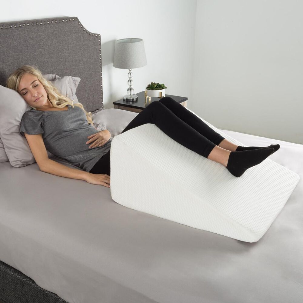 Timberlake Lavish Home High Wedge Memory Foam Pillow in Ivory, , large