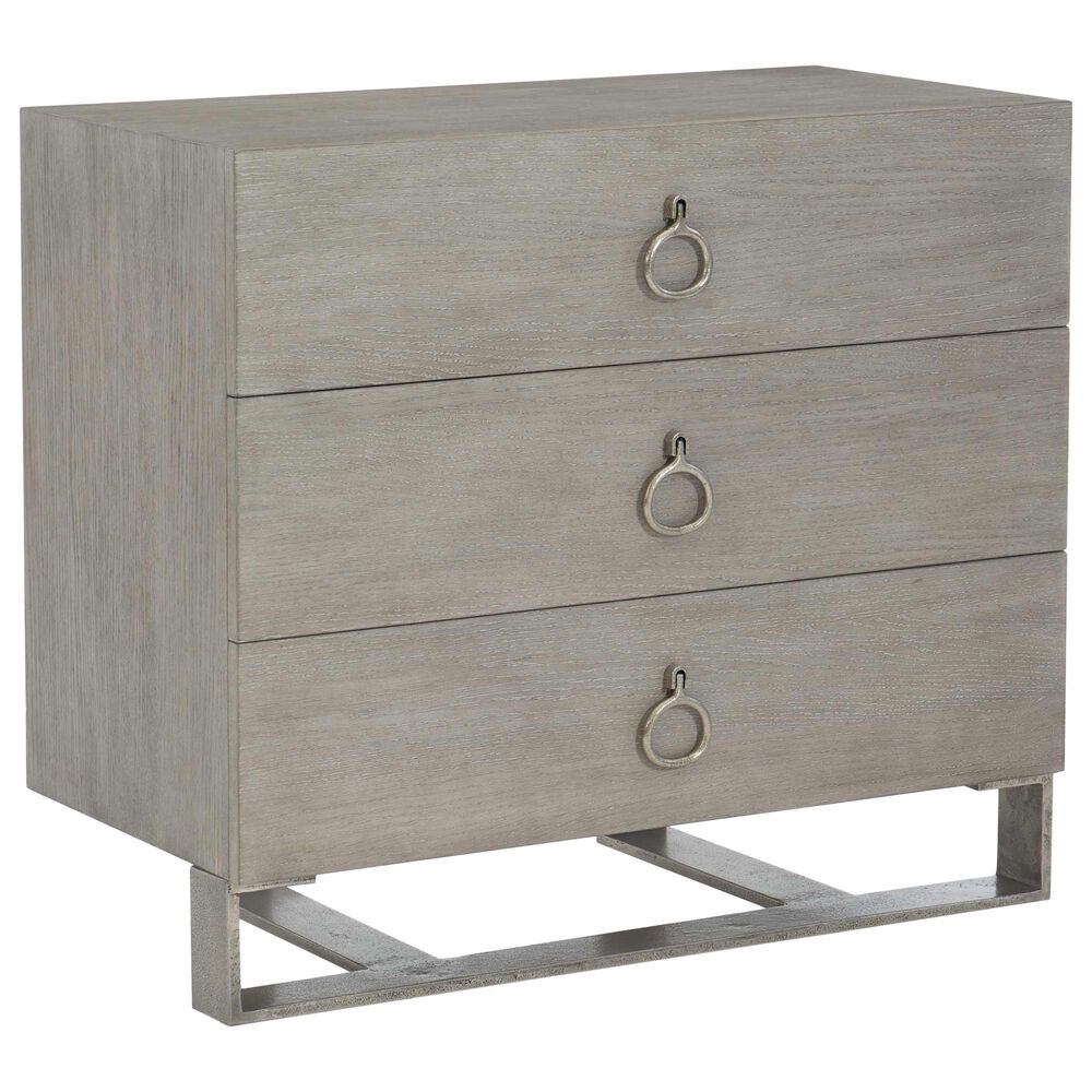Bernhardt Linea Nightstand in Cerused Greige and Textured Graphite, , large