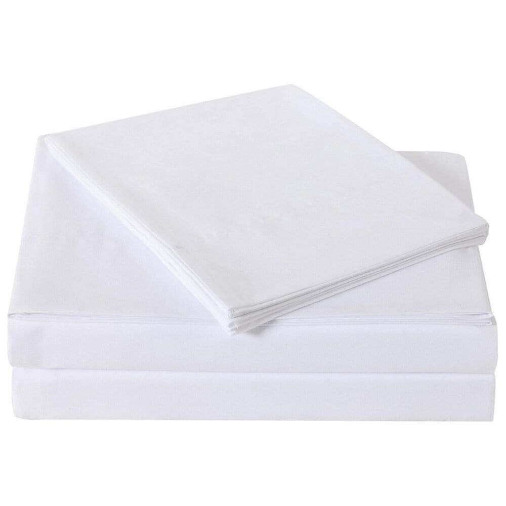 Pem America Truly Soft Everyday 4-Piece Queen Sheet Set in White, , large
