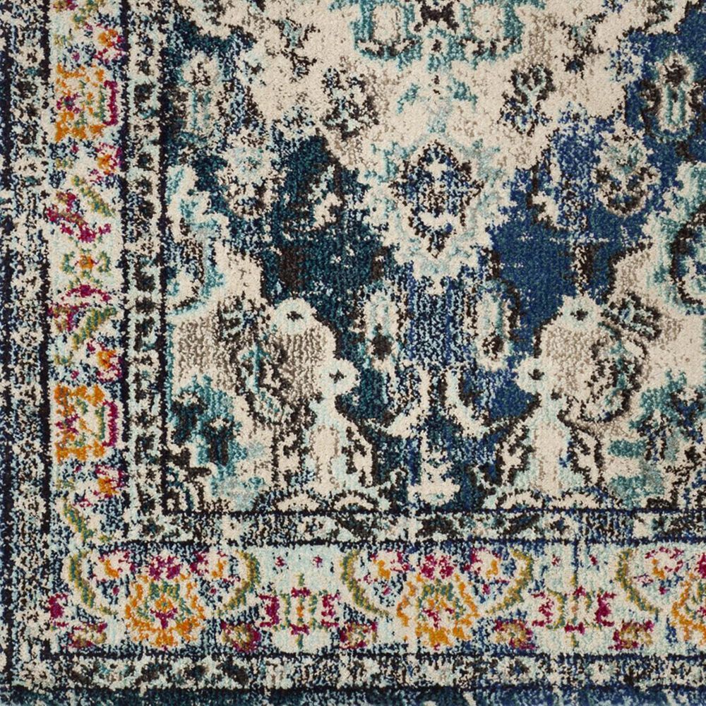 Safavieh Monaco MNC243N-214 2&#39;2&quot; x 14&#39; Navy/Light Blue Runner, , large