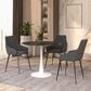 Leisuremod LeisureMod Bristol Mid-Century Modern Round Dining Table with a 31 Wood Top and Iron Pedestal Base with Gloss Finish for Kitchen and Dining Room, , large