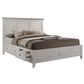 Hawthorne Furniture San Mateo 4-Piece Queen Storage Bedroom Set in Rustic White, , large