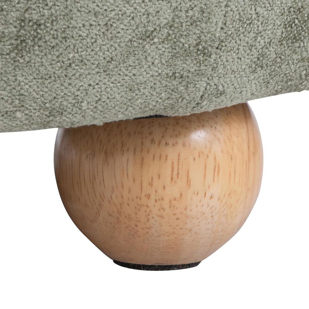 Lumisource Tray Storage Pouf with Leg in Green, , large