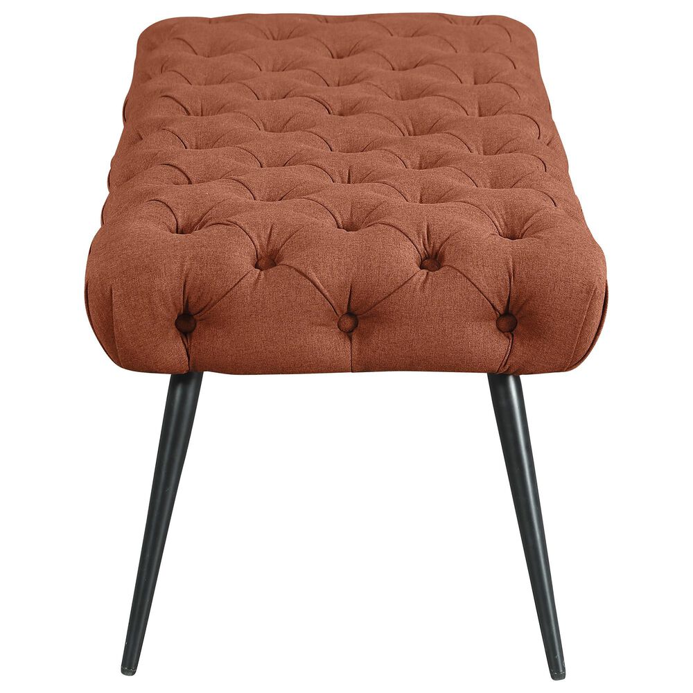 Coaster Ella Accent Bench in Rust, , large