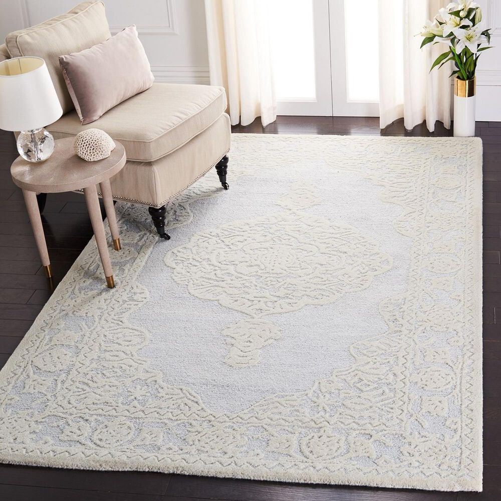 Safavieh Micro-Loop MLP275A 4&#39; x 6&#39; Ivory and Gray Area Rug, , large