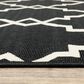 Oriental Weavers Marina 7763K 2"3" x 7"6" Black and Ivory Runner, , large