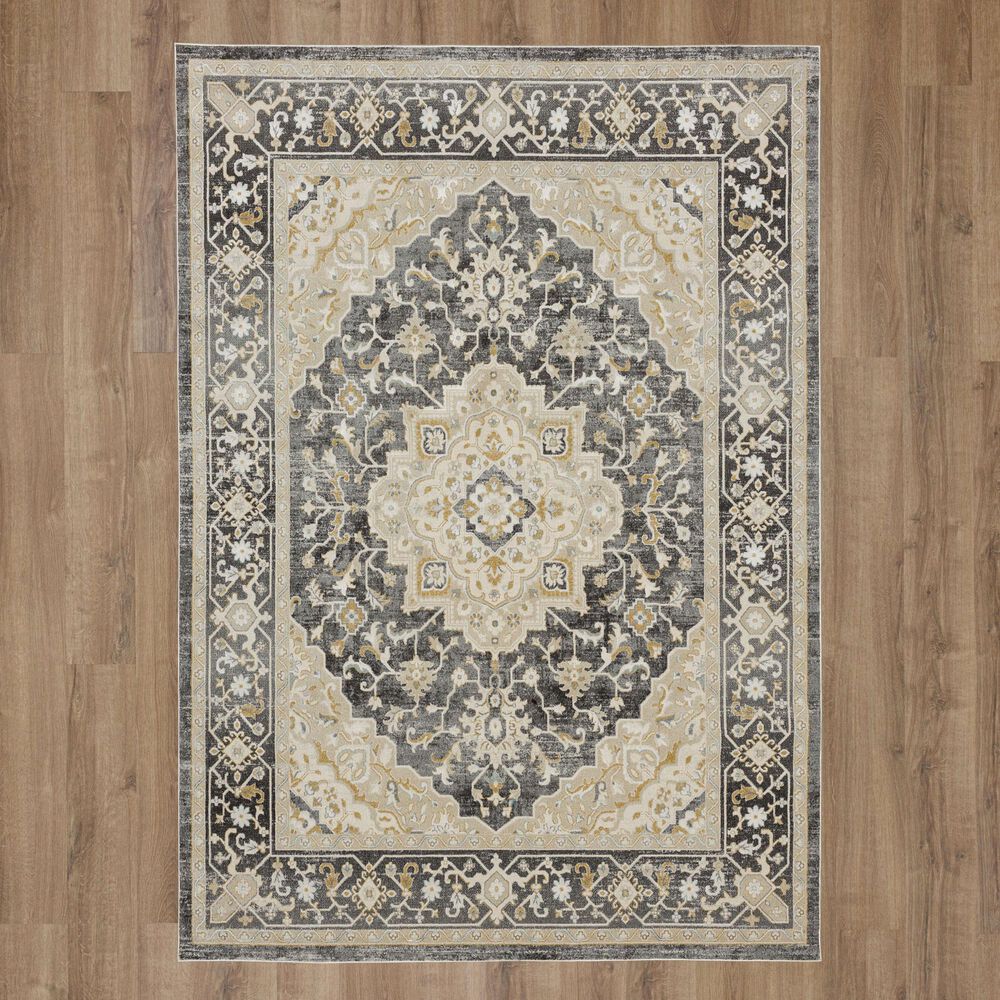 Karastan Windemere Traditional 6&#39;6&quot; x 9&#39;10&quot; Gray Area Rug, , large