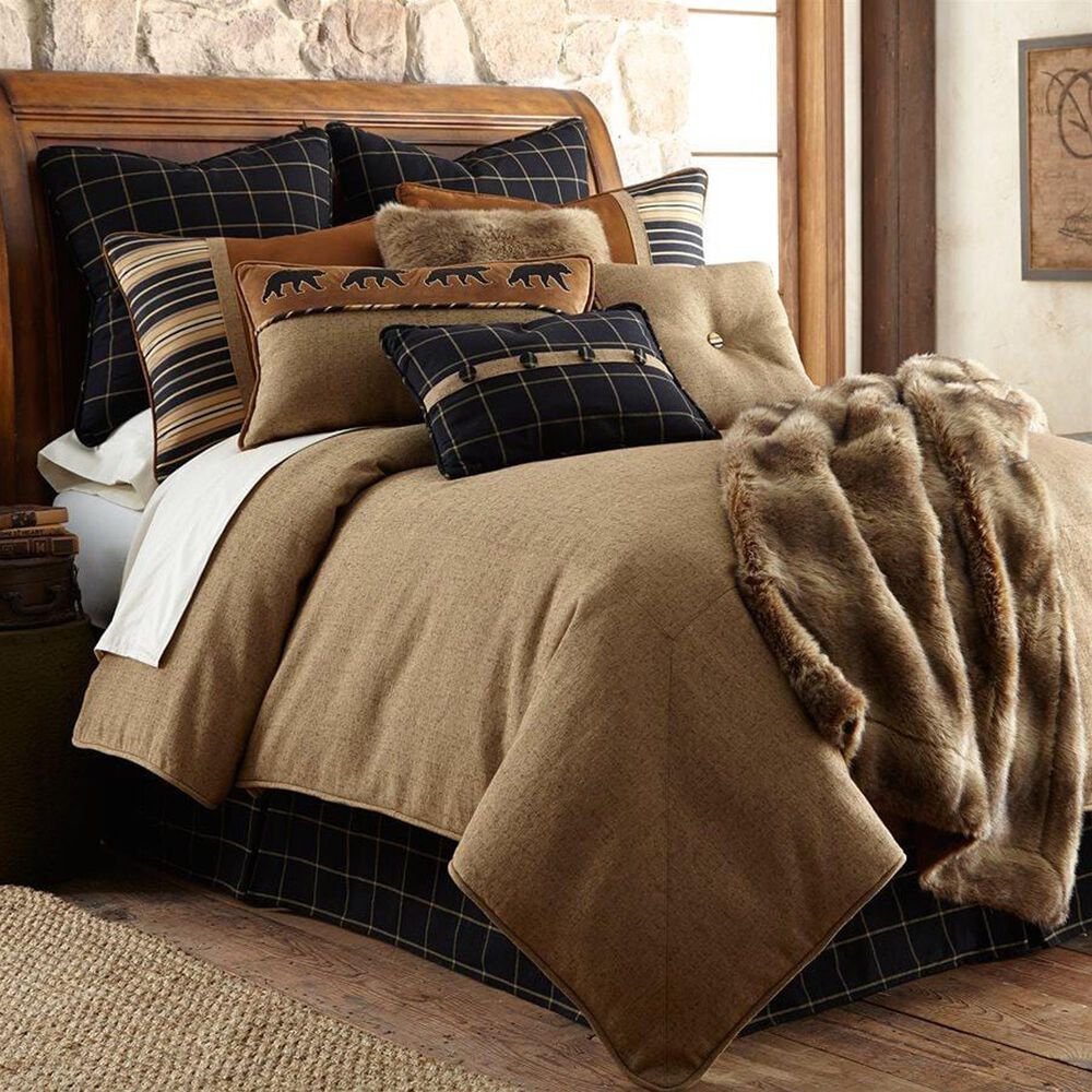 HiEnd Accents Ashbury 5-Piece Queen Comforter Set in Tan and Black, , large