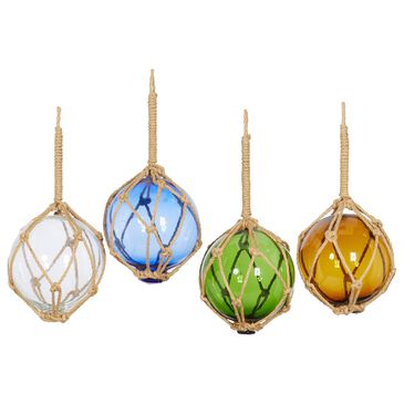 Maple and Jade 17" x 9" Wall Decor in Green, Blue, Gold and Clear (Set of 4), , large