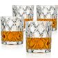True Brands Scotch Diamond Cut Tumbler Glasses in Clear (Set of 4), , large