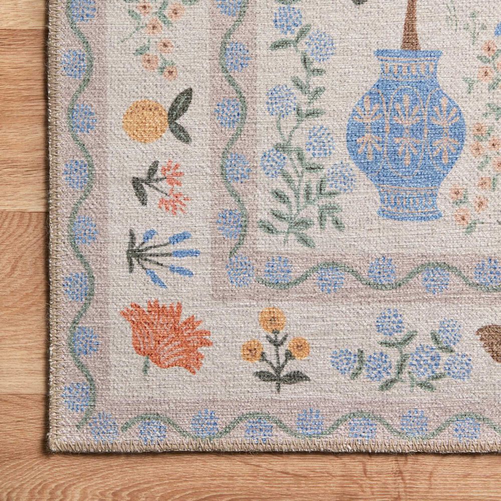 Rifle Paper Co. Menagerie Camont MEN-03 2&#39;3&quot; x 3&#39;9&quot; Cream Area Rug, , large