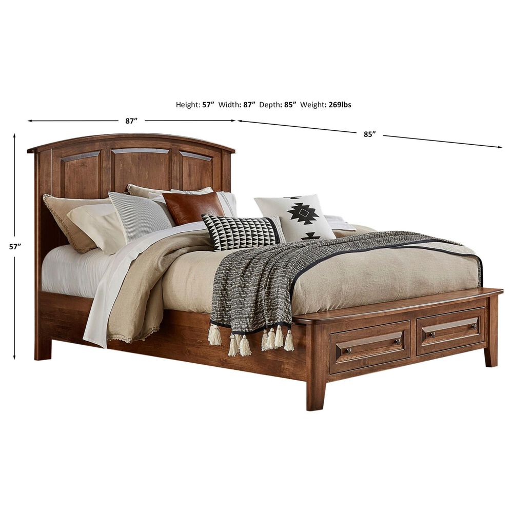 Archbold Furniture Company 3-Piece King Storage Bedroom Set in Maple Bark, , large