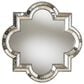 Baxton Studio Catia Quatrefoil Accent Wall Mirror in Antique Silver, , large