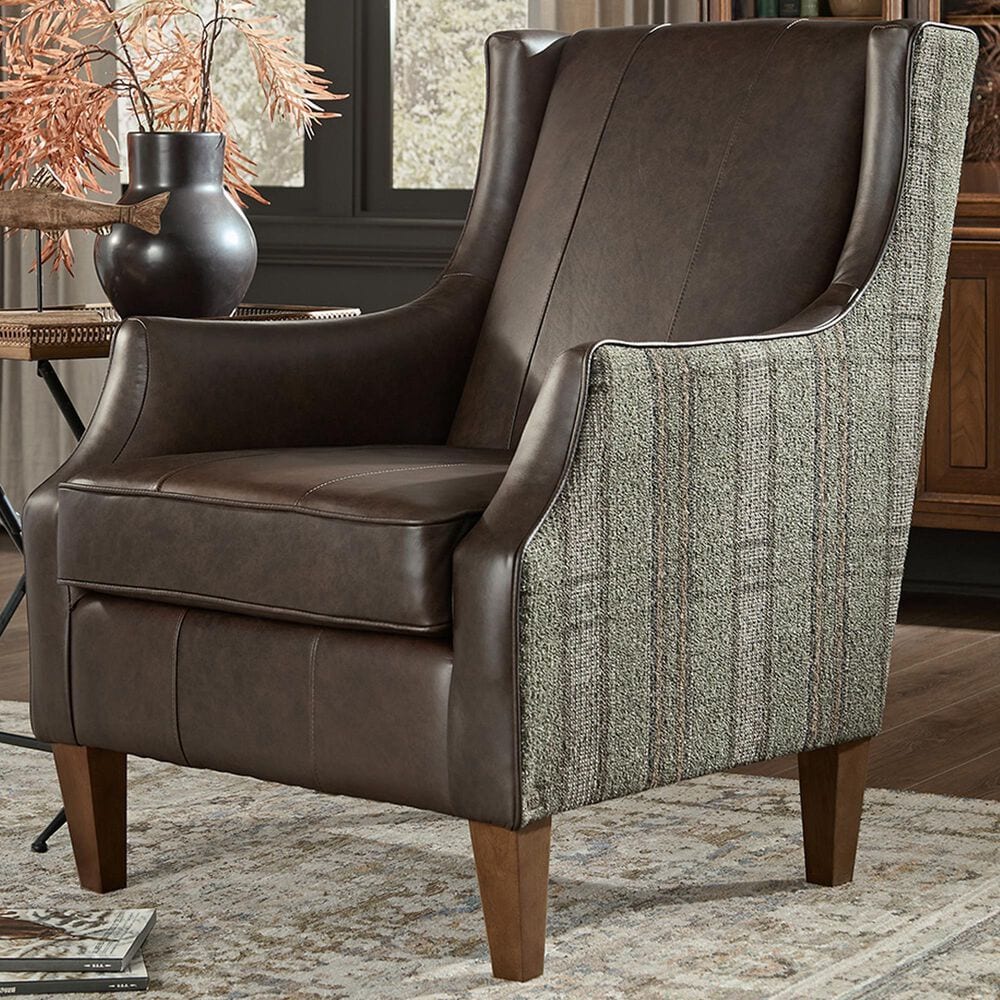 Best Home Furnishings Keatling Accent Chair in Dark Brown and Moss, , large