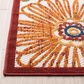 Safavieh Cabana CBN801A 2" x 6" Creme and Red Indoor/Outdoor Area Performance Rug, , large