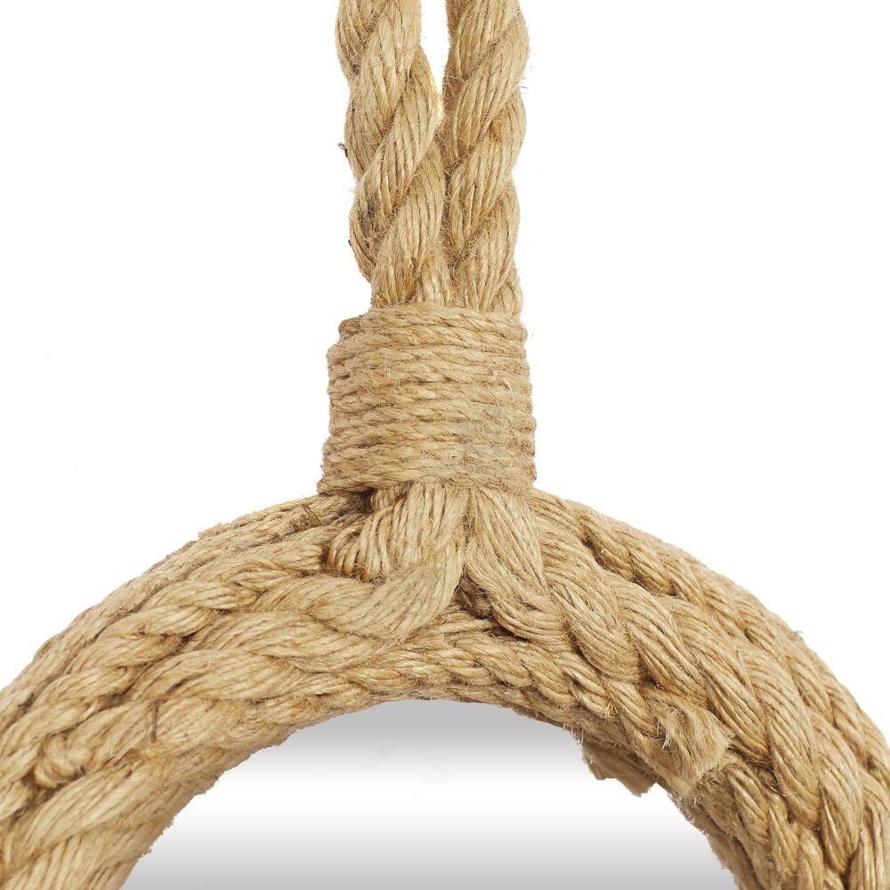 Maple and Jade Rope Wall Mirror in Light Brown &#40;Set of 3&#41;, , large