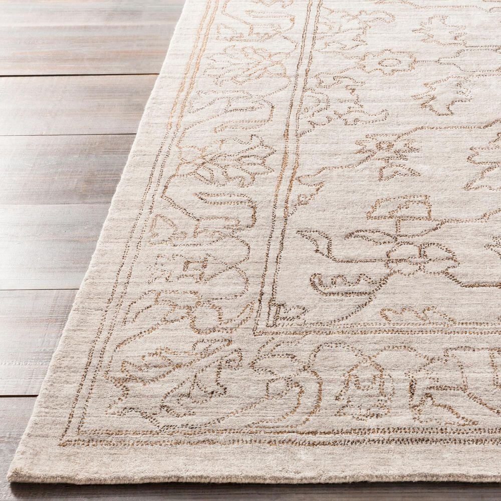 Surya Hightower 8&#39; Square Light Gray, Medium Brown and Charcoal Area Rug, , large