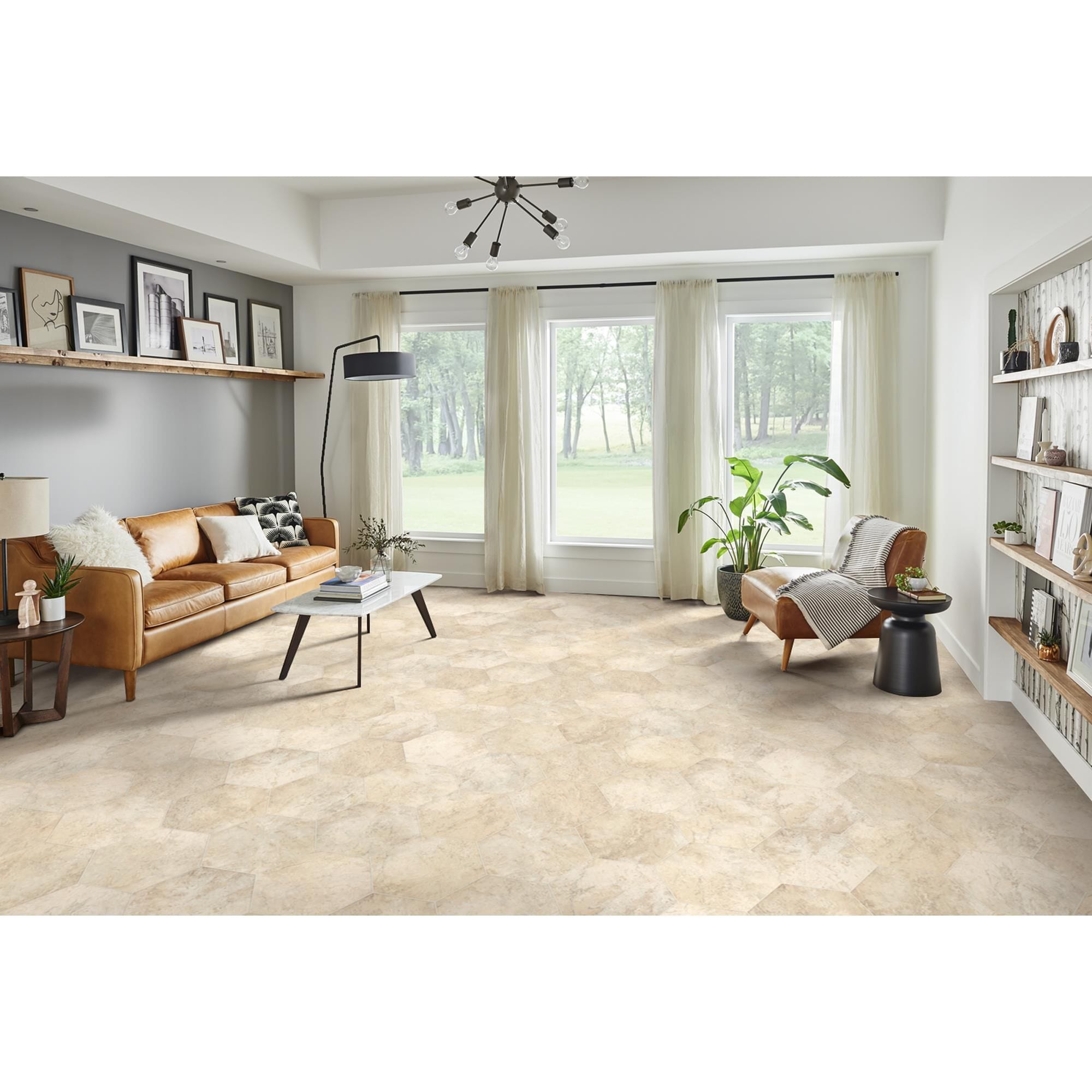 Mannington Adura Apex Luxxe Hexagon Pearl 13.6