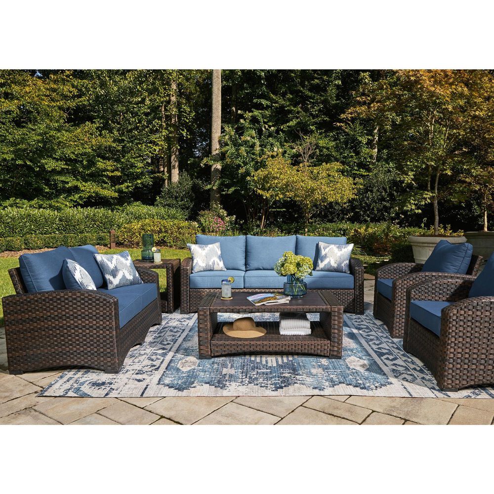 Ashley Windglow Patio End Table in Brown, , large