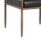 Club Collection By Sunpan Ajani Arm Chair with Charcoal Black Cushion in Antique Brass, , large