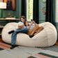 Jaxx Grand Lounger 7" Bean Bag Sofa in Ivory, , large
