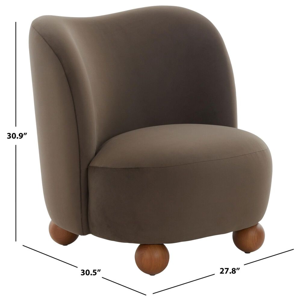 Safavieh Rodolfo Accent Chair in Dark Brown, , large