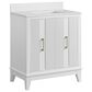 37B Fenwick 30" Single Bathroom Vanity in Bright White with Glossy White Composite Stone Top and Backsplash, , large