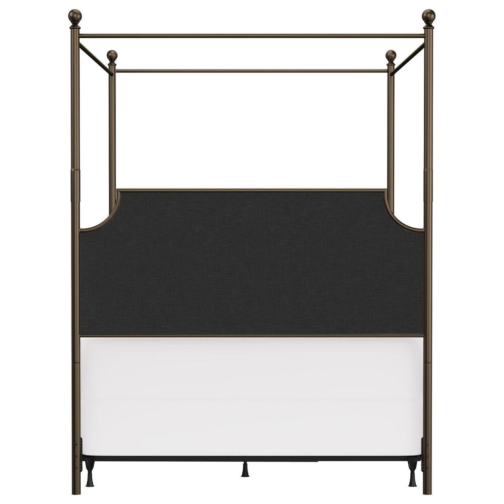 Richlands Furniture McArthur Queen Metal and Upholstered Canopy Bed in  Brown and Bronze, , large