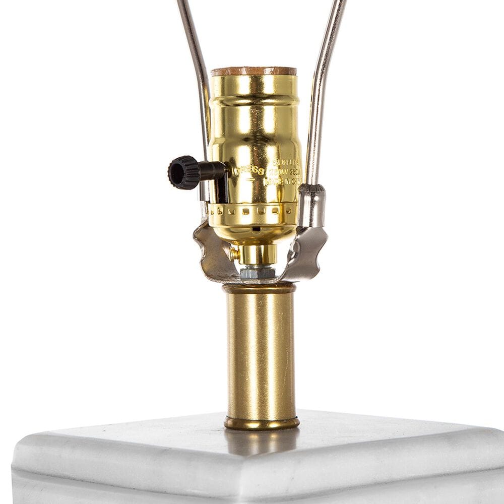 A&amp;B Home Anita Table Lamp with Collapsible Shade in White and Gold, , large