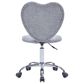 Impressions Vanity Heart Linen Swivel Vanity Chair with Grey Cushion in Matte Silver, , large
