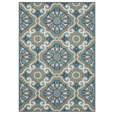 Mohawk Outdoor 92312 5"3" x 7"6" Teal Area Performance Rug, , large