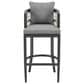Armen Living Zella Patio Bar Stool with Earl Gray Cushion in Gray, , large