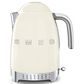 Smeg 1.7L Stainless Steel Retro Style Electric Kettle in Cream, , large
