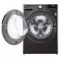 LG 4.5 Cu. Ft. Front Load Washer and 7.4 Cu. Ft. Electric Dryer Laundry Pair with Pedestals in Black Steel, , large