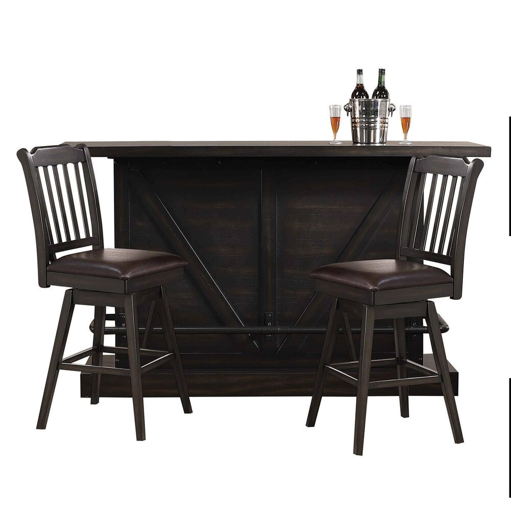 Urban Styles Memphis Bar and 2 Swivel Stools, , large