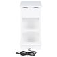 Linon Home Decor Barron Accent Table with USB Charging Station in White, , large