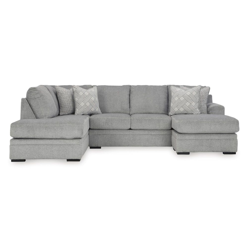 Ashley Casselbury 2-Piece Right Facing U-Shaped Sectional with Sofa Chaise in Cement, , large