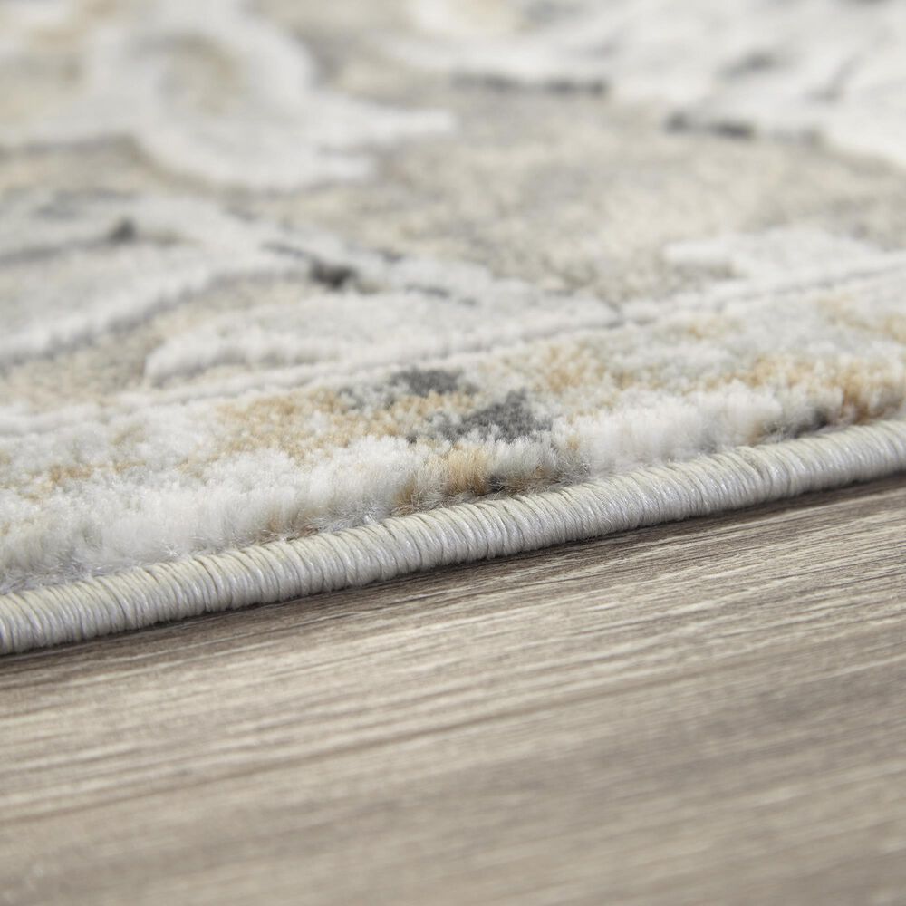 Ashley Kilkenny 7&#39;10&quot; x 10&#39;2&quot; Gray, Cream and Brown Area Rug, , large