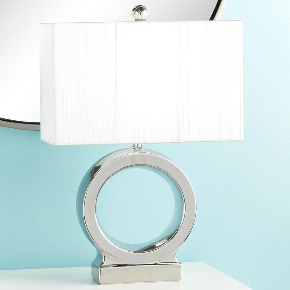 Maple and Jade 24" Large "O" Table Lamp in Silver, , large