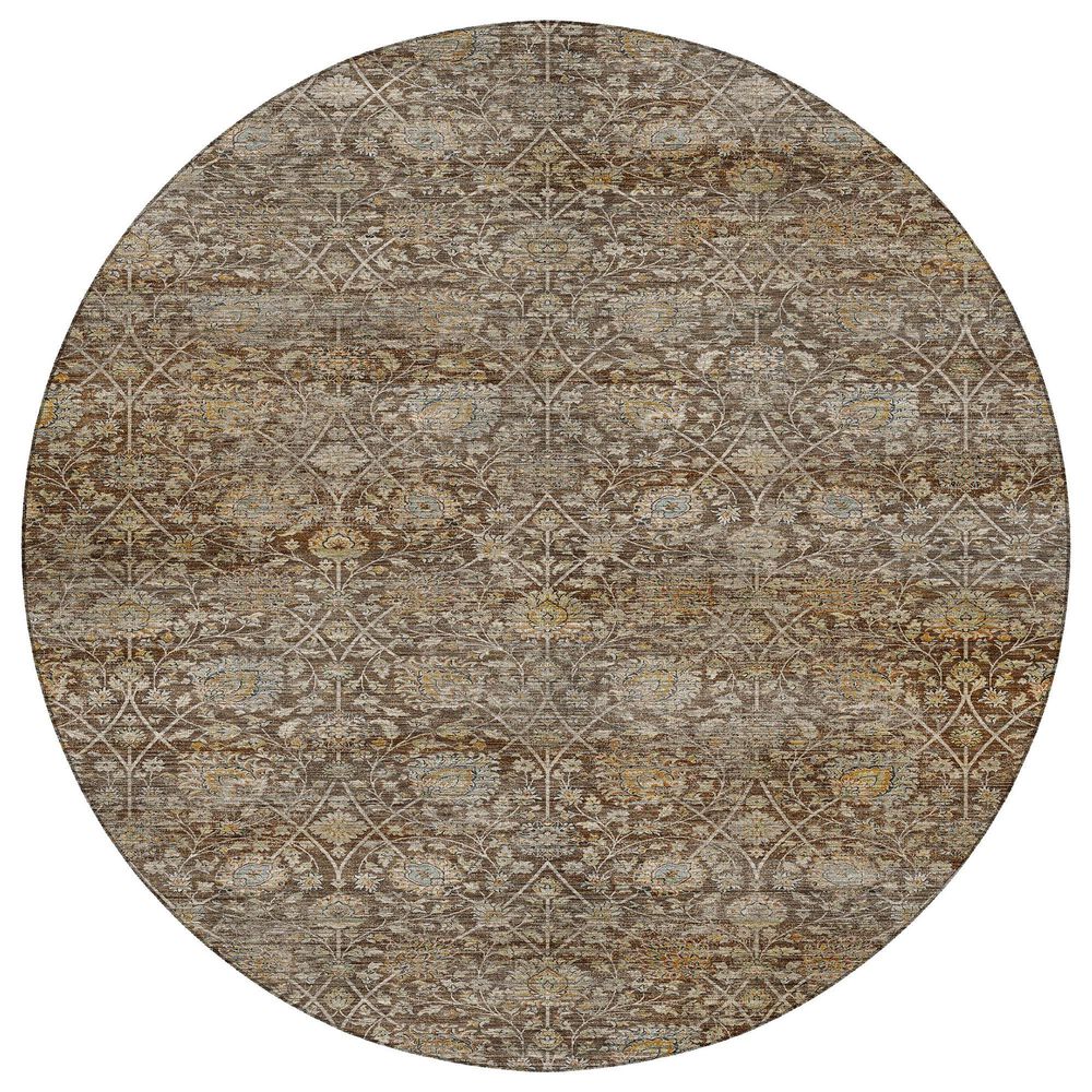 Dalyn Rug Company Aristo AR3 Coffee 8" Round Area Rug, , large