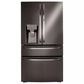 LG 2-Piece Kitchen Package with 30 Cu. Ft. Smart Wi-Fi Enabled Refrigerator and Pocket Handle Dishwasher in Black Stainless Steel, , large